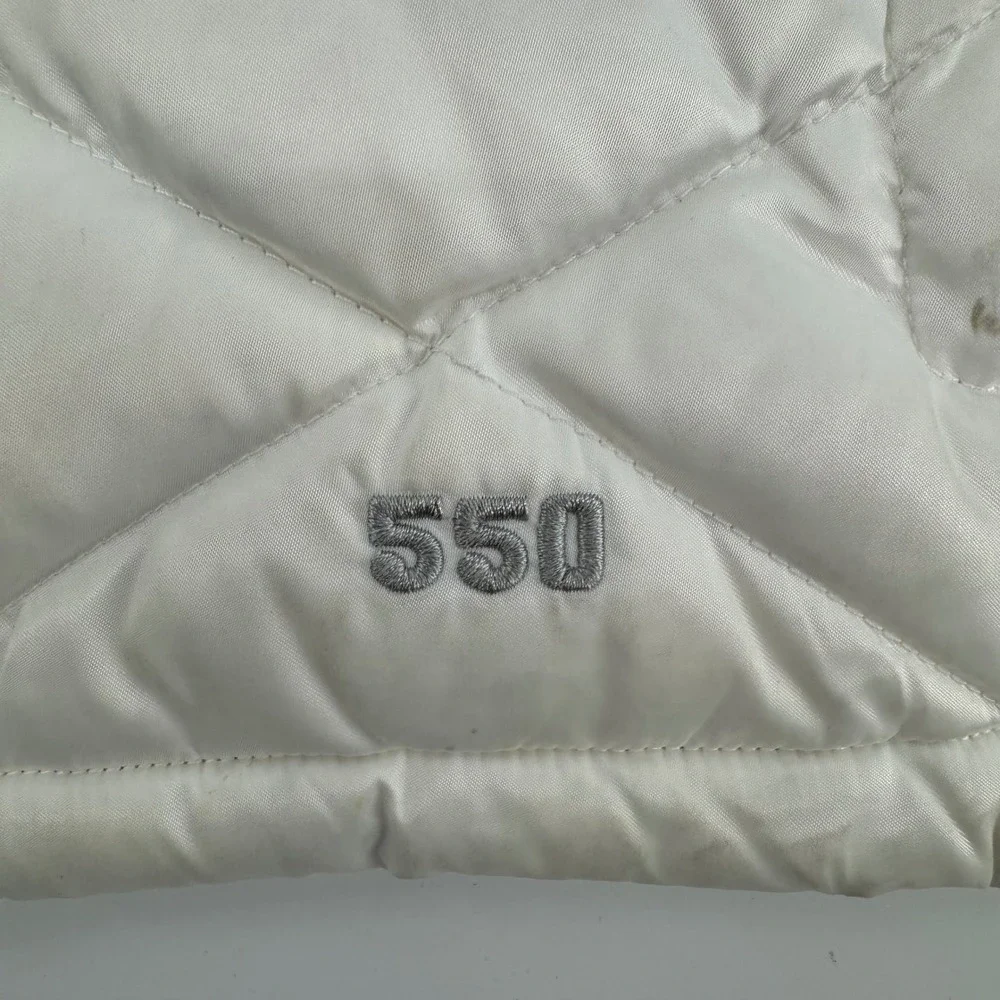 The North Face Kids XL (18) White 550 Down Puffer Vest Sleeveless‎ Jacket